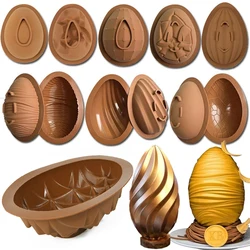 Easter Egg Silicone Mold Half Sphere Shape Cake Chocolate Mold Happy Easter Party Decor Knock Chocolate Bomb Egg DIY Baking Tool