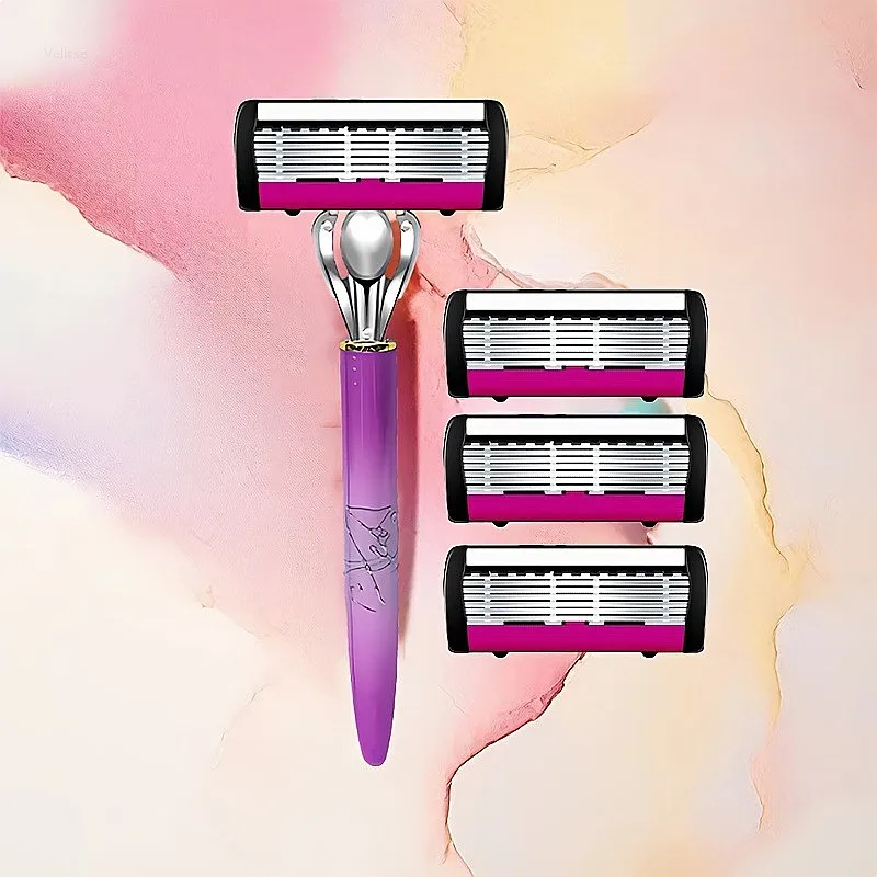 7 Layer Manual Hair Removal Razor For Women Armpit Bikini Leg Full Body Shaver Reusable Stainless Steel Blades Grooming Tool Set