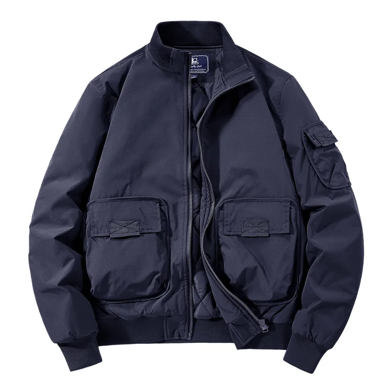 

Летающий костюм, мужская куртка, пальто на хлопковой подкладке, осенне-зимняя свободная повседневная куртка в американском стиле ретро, куртка на хлопковой подкладке