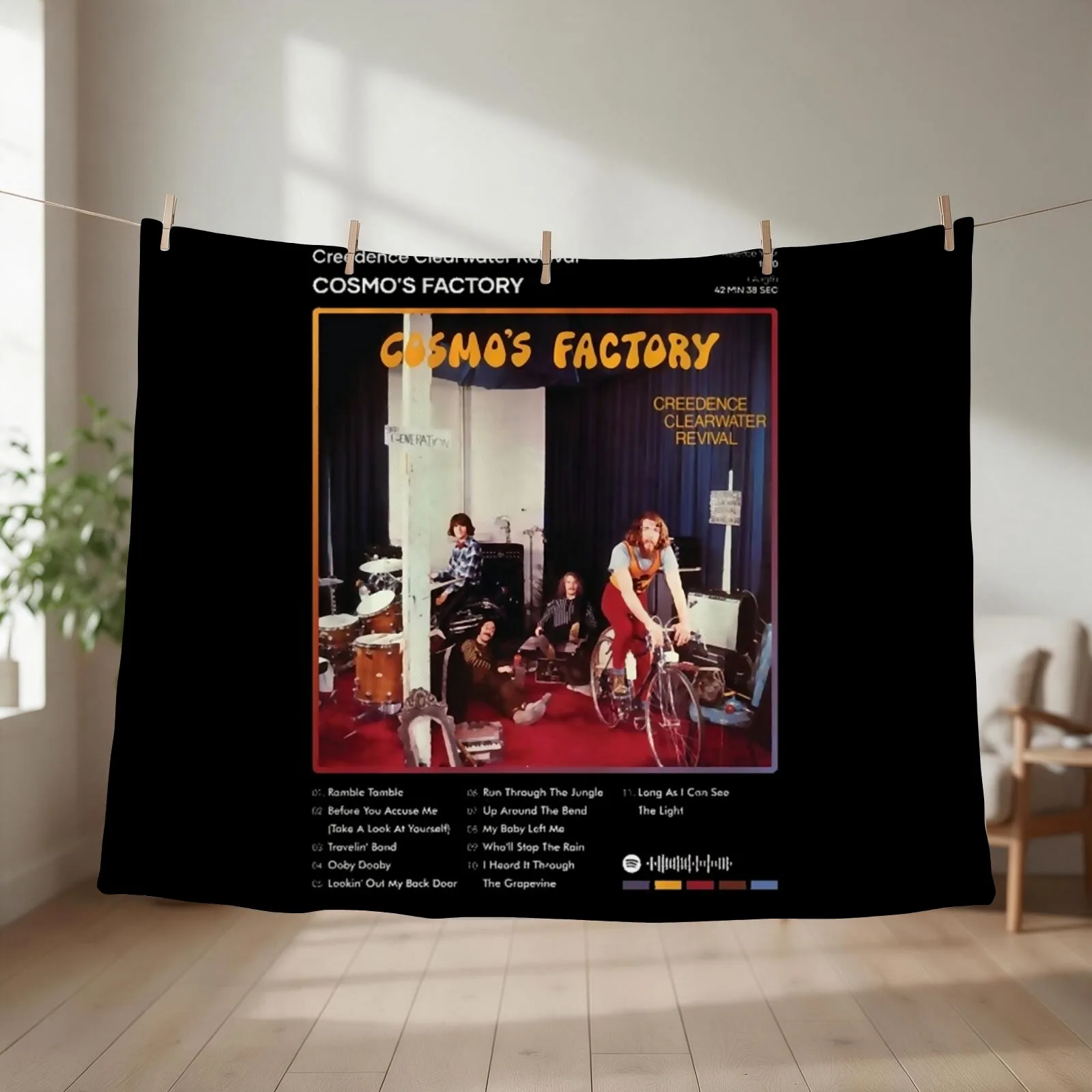 Creedence Clearwater Revival - Cosmo's Factory Tracklist Album (1) Throw Blanket