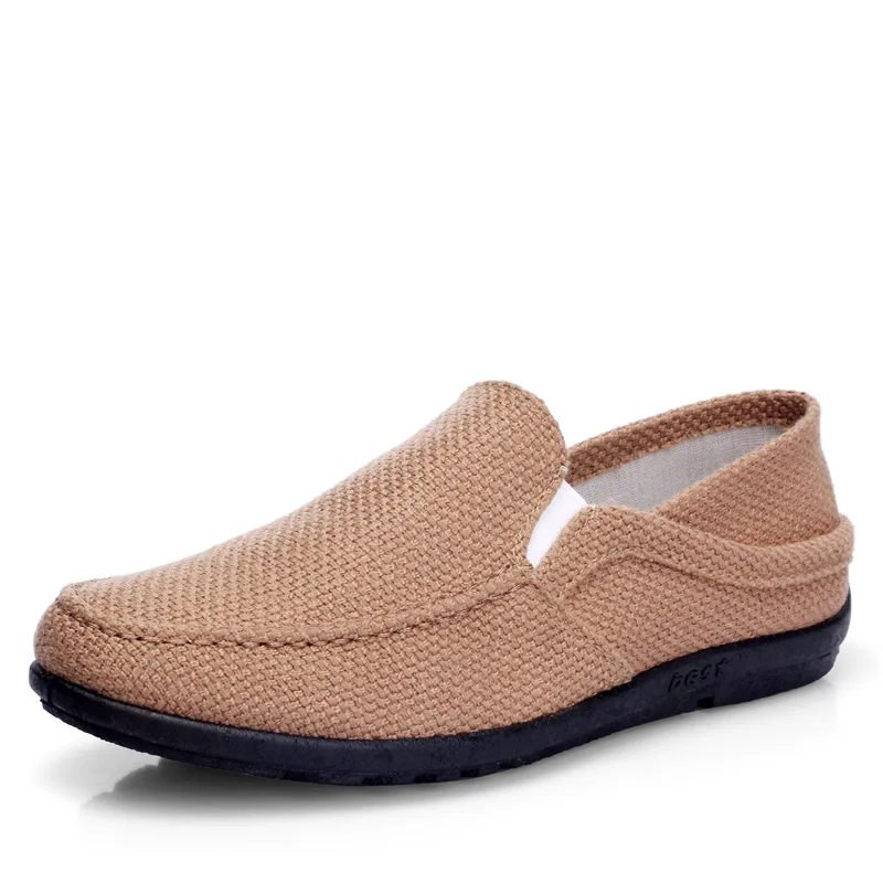 Summer Linen breathable Men Loafers  Casual Shoes Fashion Slip On Driving Shoes Breathable Moccasins 2023