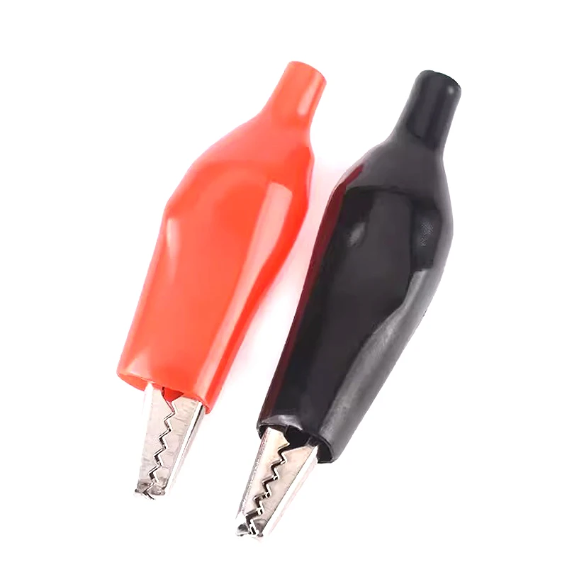 20pcs 28MM Metal Alligator Clip G98 Crocodile Electrical Clamp Testing Probe Meter Black Red with Plastic Boot Car Auto Battery