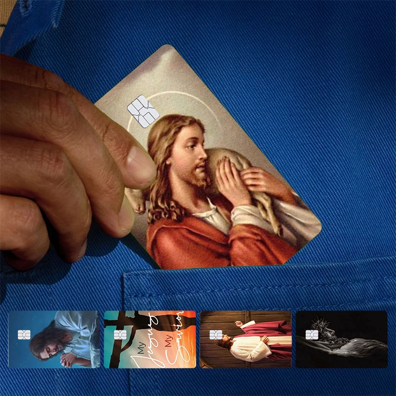 Bible verse Jesus Christ Cover Skin Sticker For Credit Card Bank Debit Bus Card Front Side