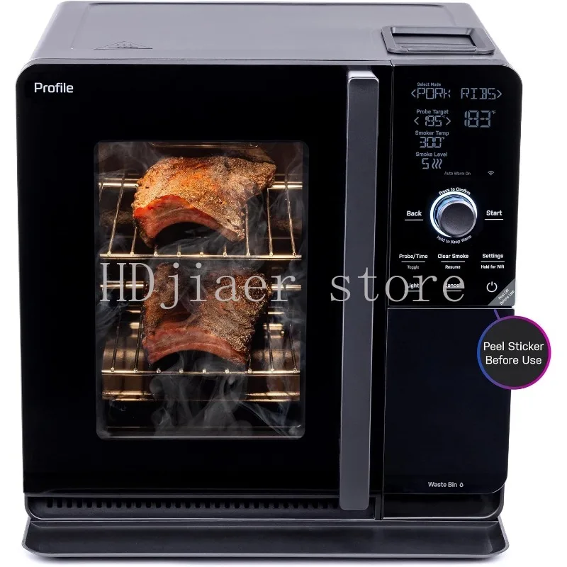 

Smart Indoor Electric Pellet Smoker – with Active Smoke Filtration, 5 Smoke Control Settings, WiFi Connected, Countertop BBQ