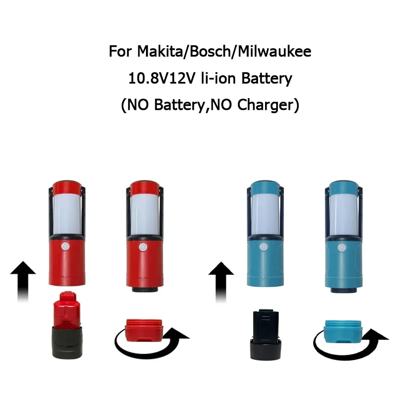 Luz de patio inalámbrica de alta potencia para Milwaukee, Makita, Bosch, batería de litio de 10,8 V, 12V, iluminación de taller manual, luz de trabajo, 900lm