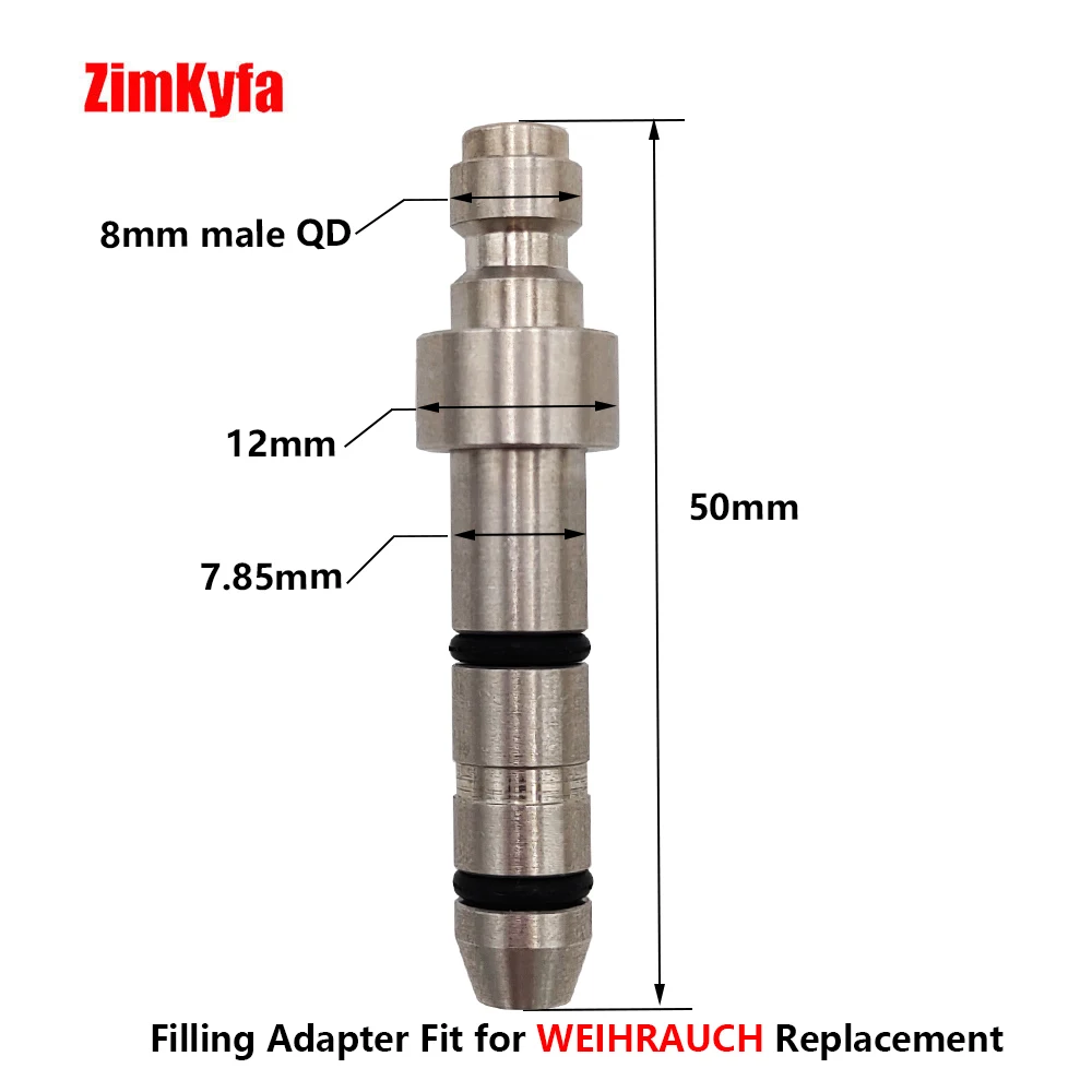 Sonda de llenado rápido de aire, repuesto para FX Hatsan,BSA,Webley,SMK Artemis, Grillo, WEIHRAUCH,Walther Rotex R8 y RM8 Brocock