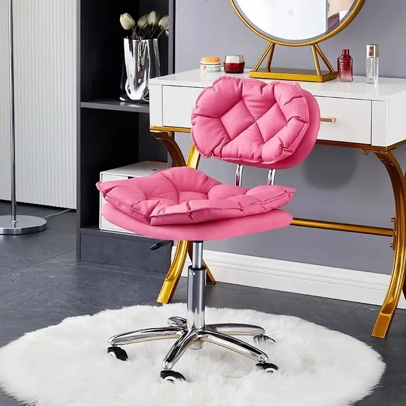 *e forTufted Vanity Chair, Diamond - Stitched Makeup Stool, Adjustable Swivel *x