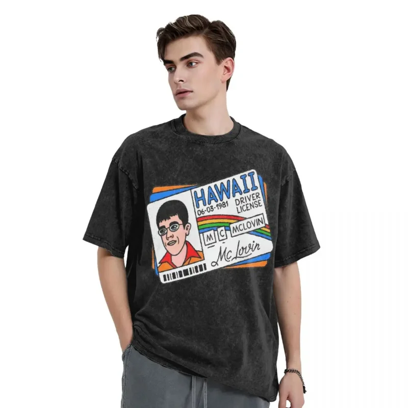 Superbad McLovin T shirt hip hop washed short sleeve Harajuku T-shirt movie vintage for Men Women tops streetwear summer tees