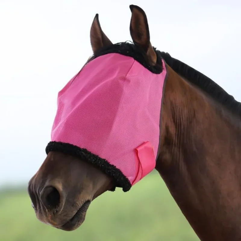 Equestrian Mesh Horse Face Mask with Sun Shade Bug Repellent and Ventilated Design Horse Headgear for Protection and Comfort
