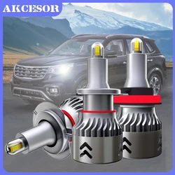 자동차 헤드라이트 전구, CSP 칩 터보, IP68 방수, 자동 램프, H7 LED 9005 9006, H1, H11, H8, H9, HB3, HB4, 360 도, 8 면