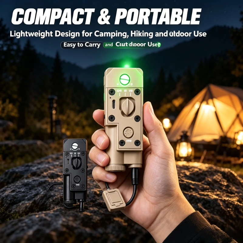 Remote Switch Green & Red Beam Light Module, Focused Beam, Adjustable Bracket, Outdoor Camping Supplies