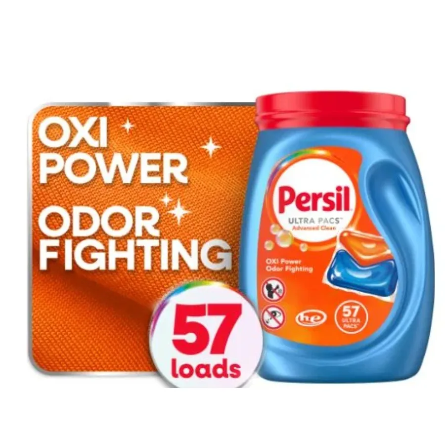

Persil Advanced Clean Oxi+Odor Power Laundry Detergent Ultra Pacs Original 46.2 oz 57 Count