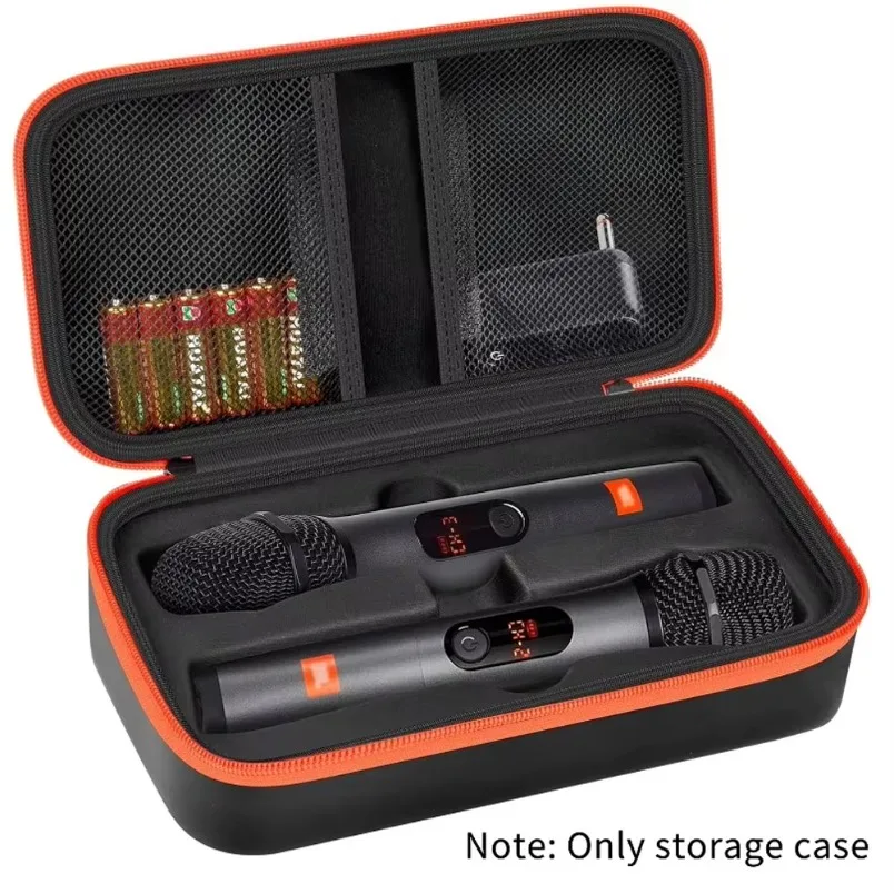 Estuche de transporte para micrófono JBL PARTYBOX, micrófono inalámbrico dual, forro interior suave, caja de almacenamiento, accesorios de protección para micrófono