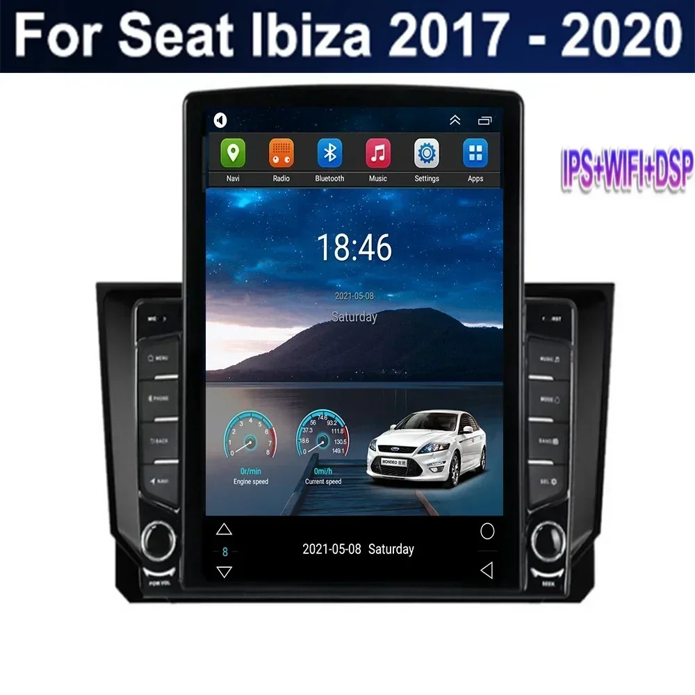 For Tesla Style 2Din Android 13 Car Radio For Seat Ibiza 2017 - 2035 Multimedia Video Player GPS Stereo Carplay DSP RDS Camera