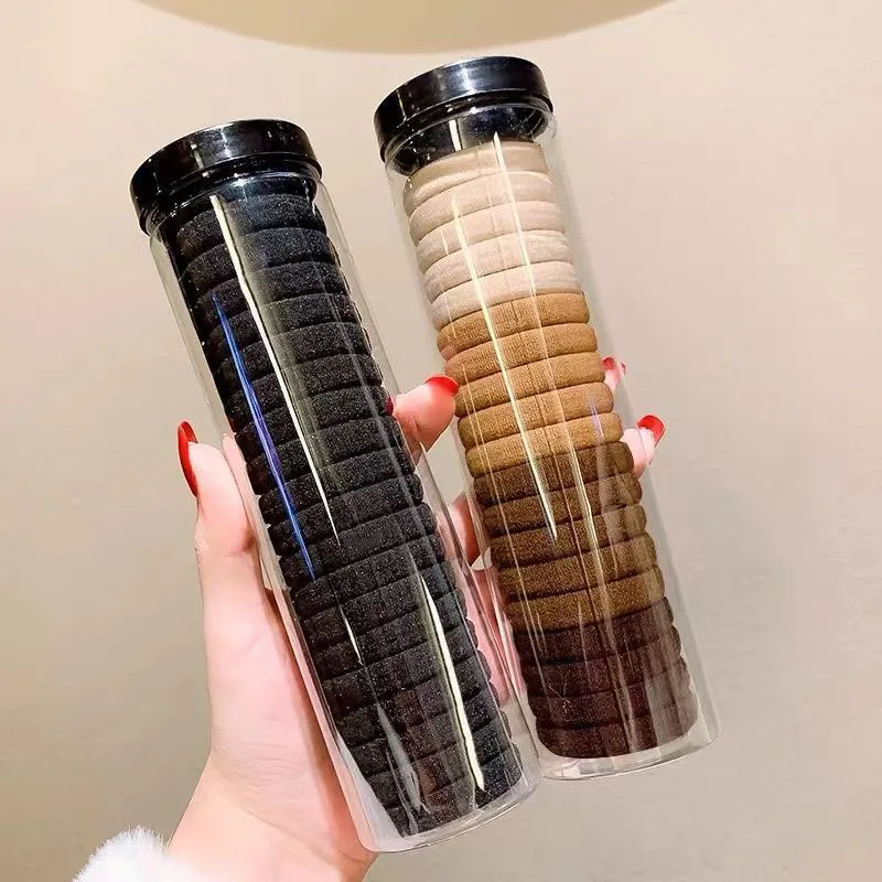 20 قطعة/المجموعة النساء بلون مطاطا رباط شعر Scrunchies أنثى فتاة سلس الشعر الحبال عادية ذيل حصان حامل إكسسوارات الشعر #4