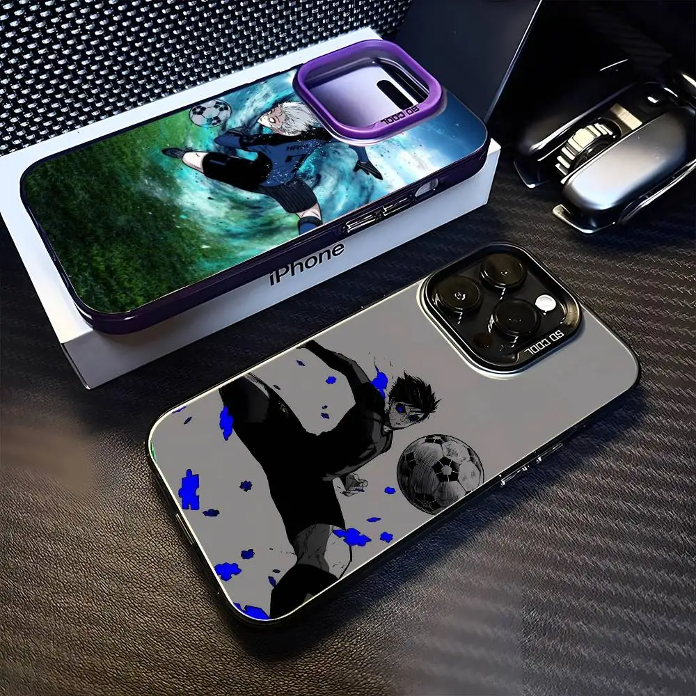 

Blue Lock Anime Phone Case For iPhone 16,15,14,13,12,11,Mini,Pro,MAX Purple Matte Shockproof Cover
