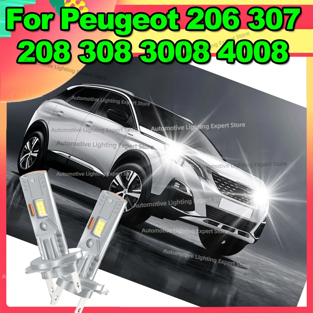 

30000LM LED Headlight Super Bright 6000K Canbus Bulb 3570 CSP 12V For Peugeot 206 307 208 308 3008 4008