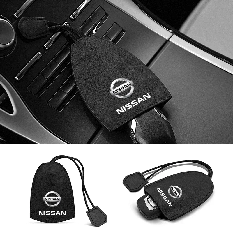 Leather Car Card Key Case Cover Shell For Nissan X-trail Qashqai Note Juke Sentra Patrol Navara Micra Leaf Almera Accessories