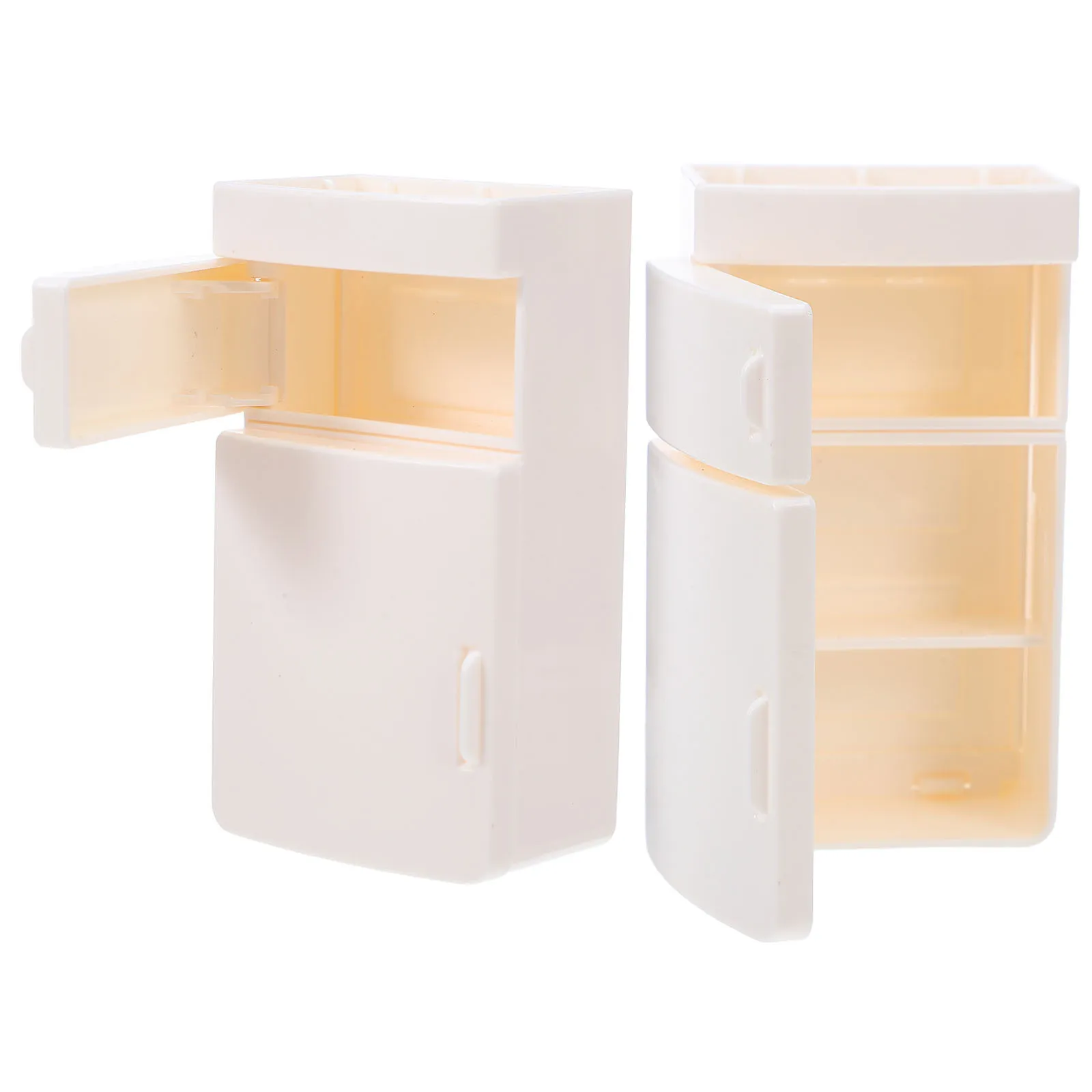 

2Pcs Miniature Dollhouse Refrigerator Realistic Simulation Kitchen Appliance Pretend Play Fridge Accessories Mini Kitchen