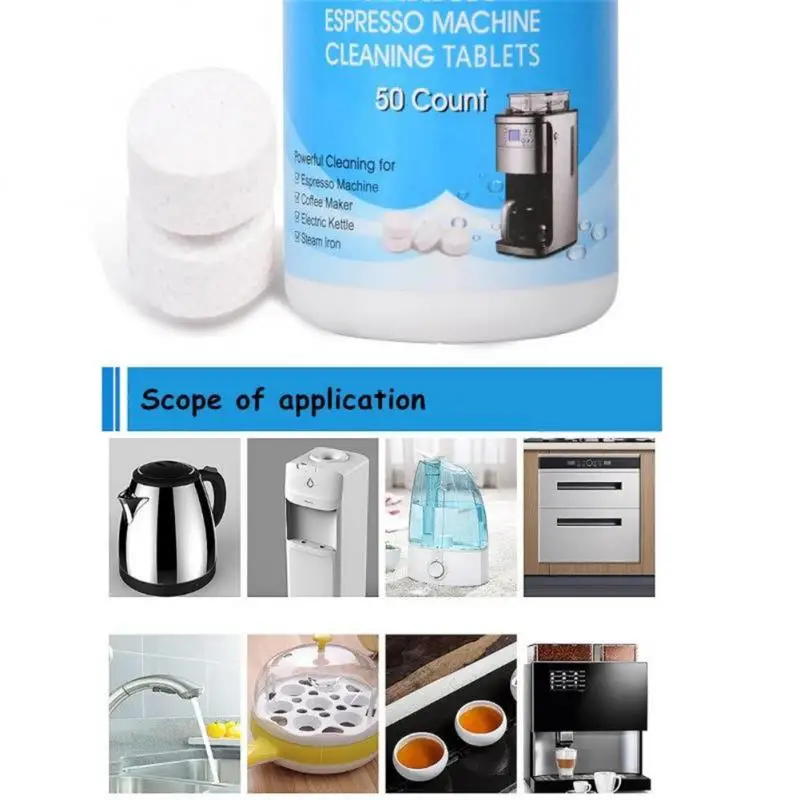 Descaling Agent 100g Concentrate Descaling Universal Decalcification Kitchen Accessories Cleaning Effervescent Tablet 1box