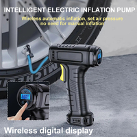 Electric Air Compressor 120W Wireless/Wired Inflatable Pump Portable Air Pump Tire Inflator Digital for Car Bicycle Motorcycle