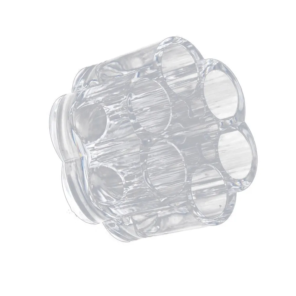 Flower Shape Clear Acrylic Lipstick Storage Rack 6 Round Compartments Transparent Organizer for Makeup Brushes