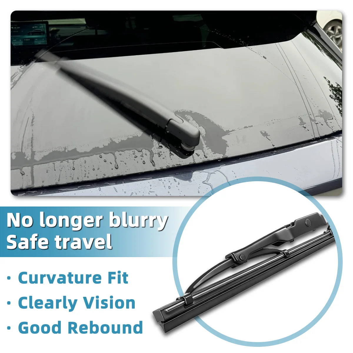 Lanke Designed for Fiat Panda 141 1980-2004 Rear Window Wiper Blade Replacement Component for Back Glass Cleaning for Clear View