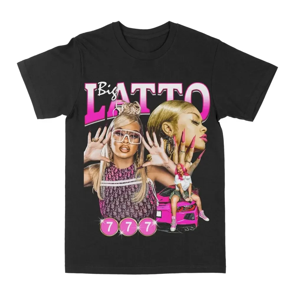 Big Latto Graphic Tee Anime Graphic T-shirts for Men Clothing Women Tees High Quality 100%Cotton Short Sleeve