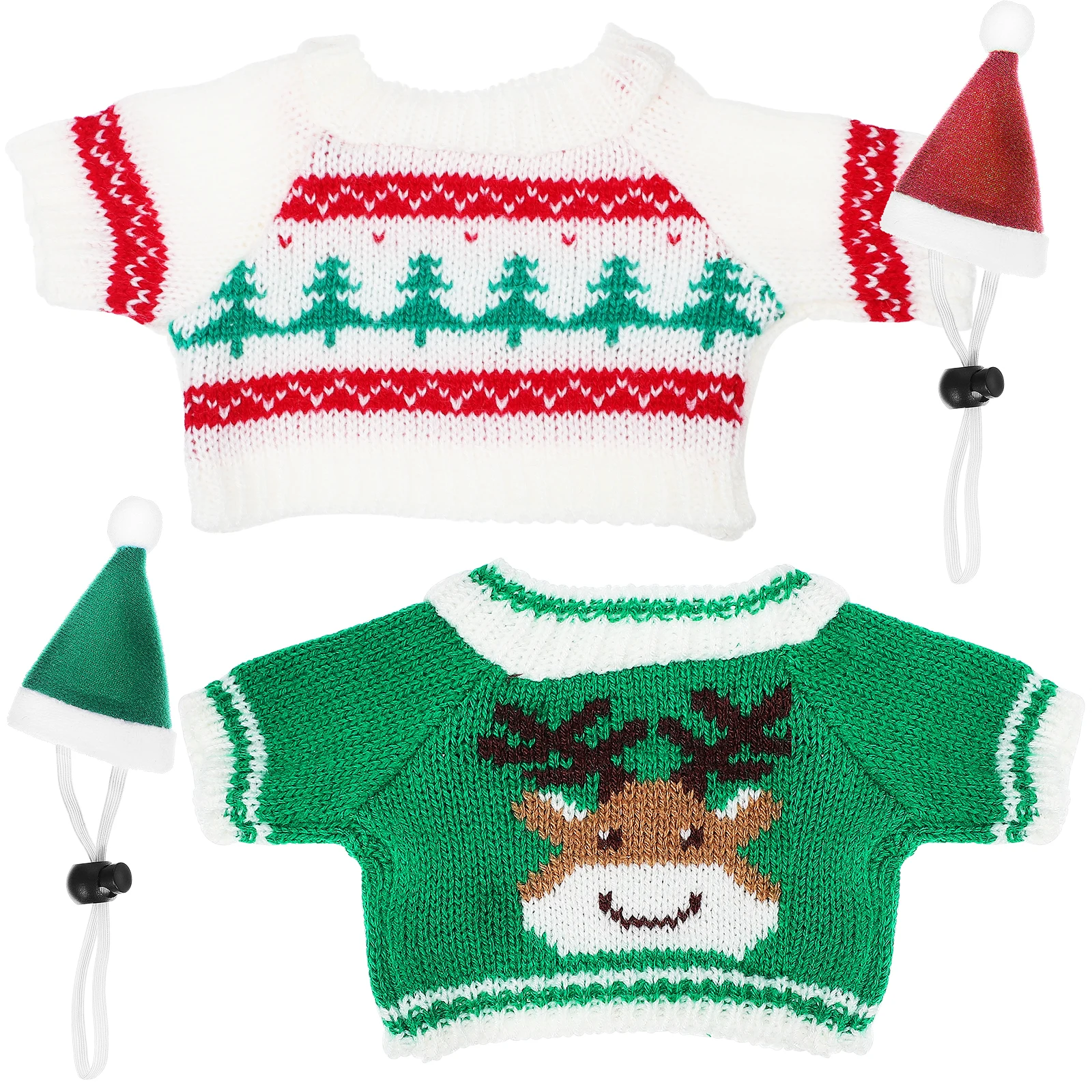 

1 Set Guinea Pig Stuff Small Pet Christmas Outfit Winter Mini Sweater Bunny Costume Pet Day Christmas Hats Little Pet Hats
