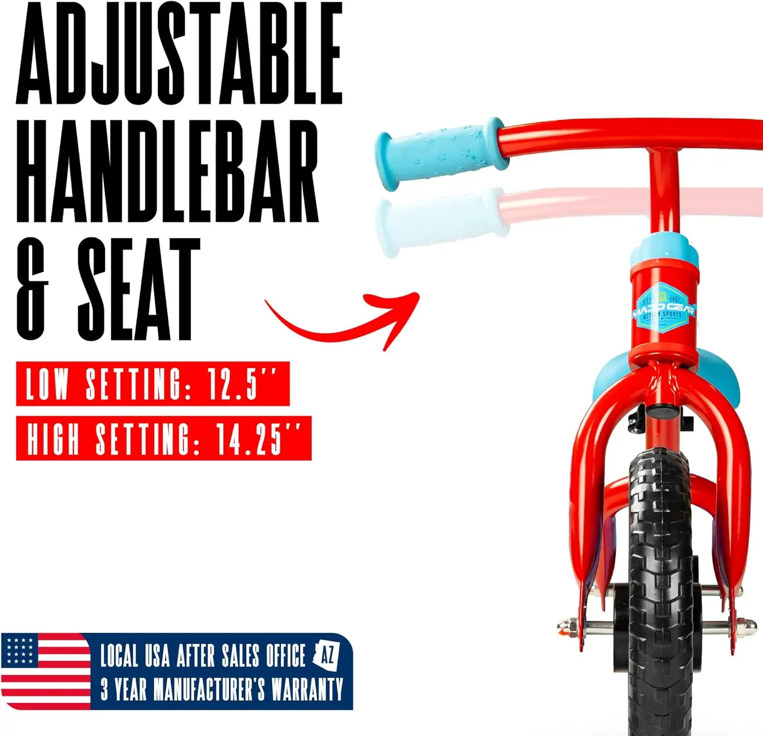 จักรยานทรงตัวสำหรับเด็กวัยหัดเดิน-18เดือนถึง4ปี-ไม่มีแป้นเหยียบน้ำหนักเบาสำหรับฝึกจักรยาน-ปรับที่นั่งได้และการบำรุงรักษาฟรี