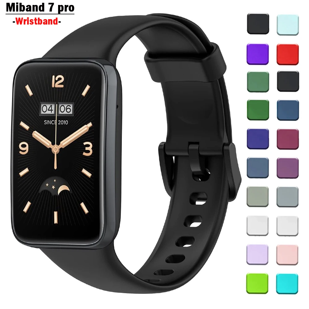 Watch strap for Xiaomi Mi Band 7 Pro Wristband Liquid Silicone Bracelet Smartwatch WristStrap For MiBand 7pro Correa Accessories