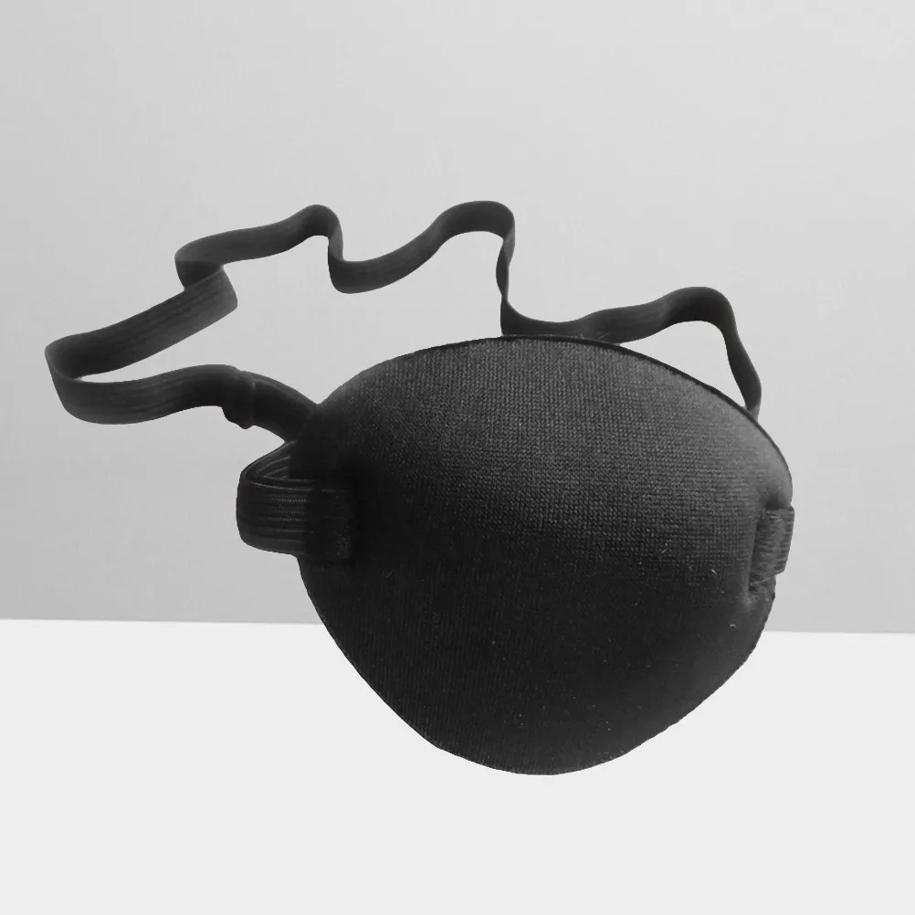 

2pcs Pirate Patch Black Thick Sponge Adjustable For Amblyopia Treatment One Cover Cosplay Lazy Eye Patch Adult Amblyopia Eye