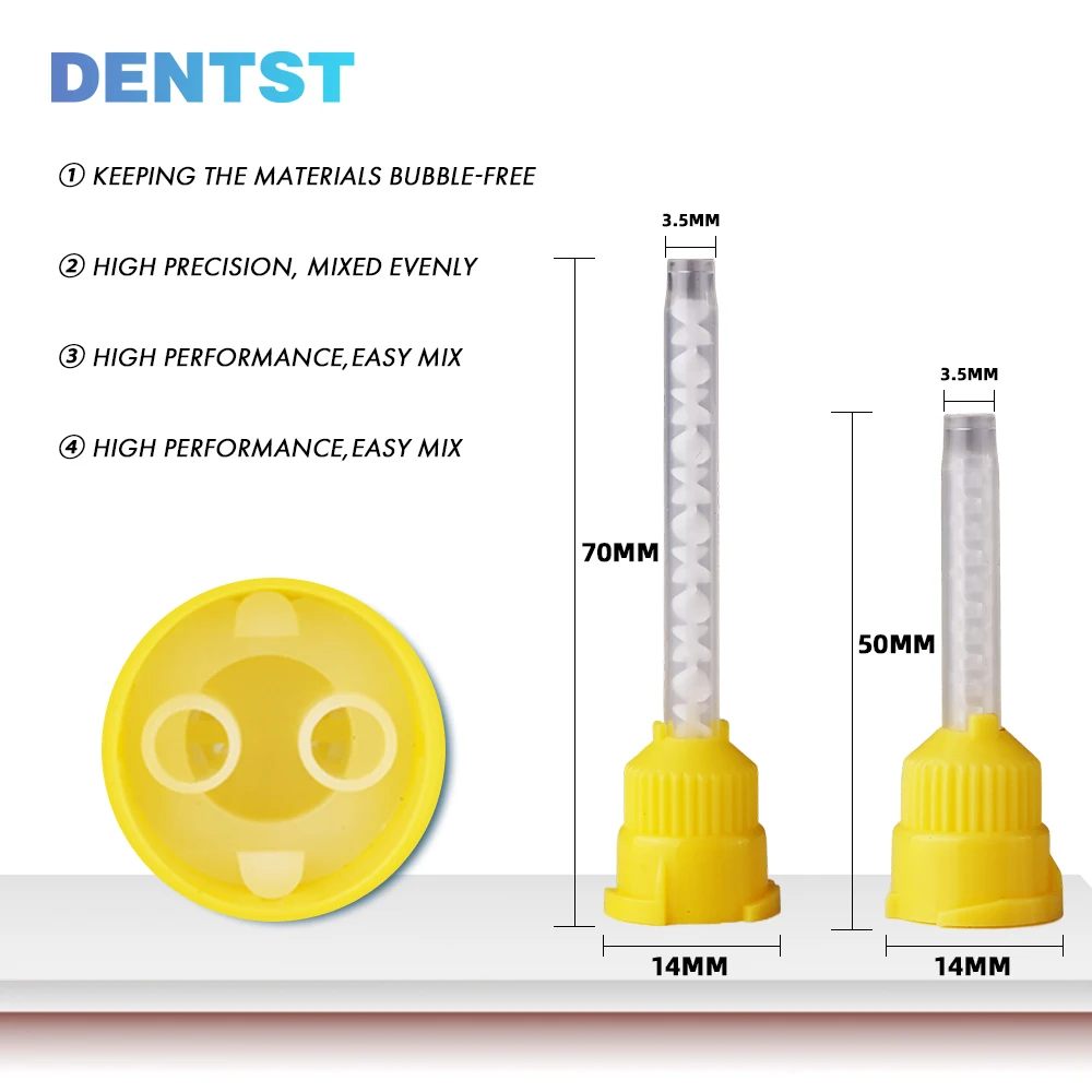 Dental Mixing Tips Impression Disposable Materials Lab Silicone Gun Rubber 1:1 Intraoral Tip Mixing Tube Nozzles Dispensing Head