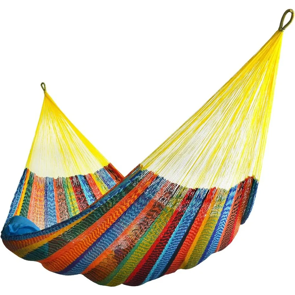 TM - Jumbo Size Multicolor - Largest Hammock By UPS in 2 Days At Door Carp Camping Hammocks for Women Outdoor Garden Swings Tent