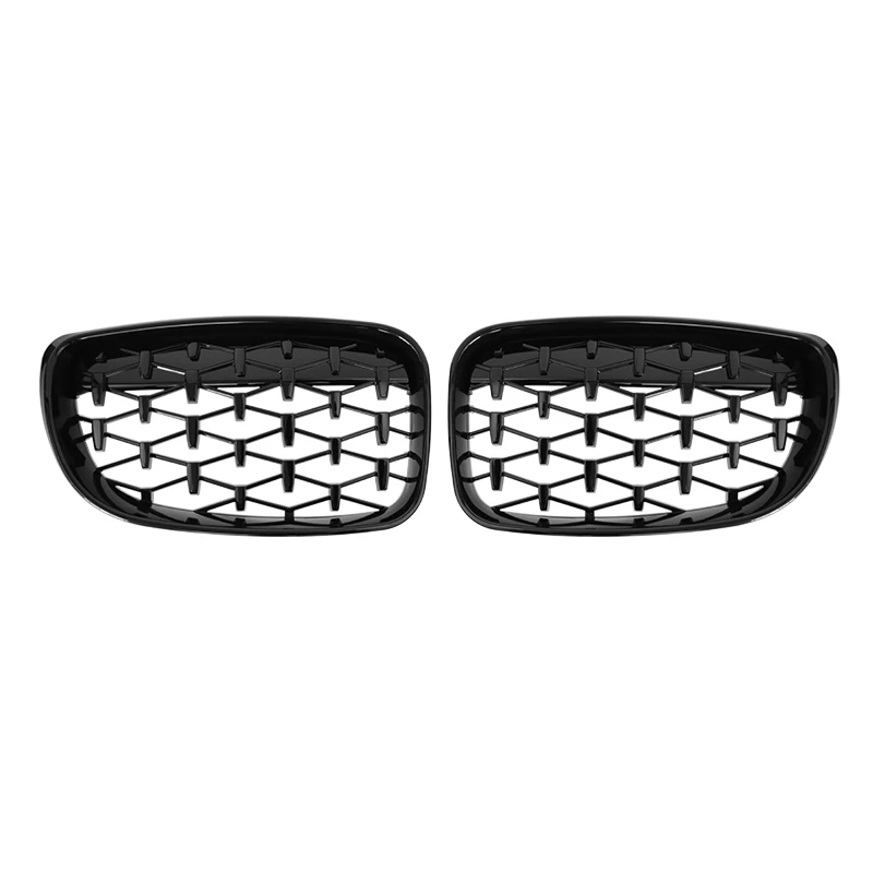 

Car Diamond Kidney Grille Racing Grill Fit for 1 Series E81 E82 E87 2008-2011 Front Grille