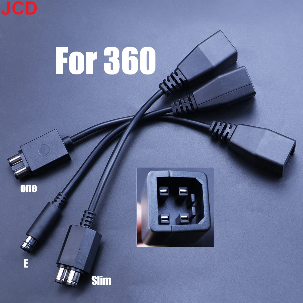 JCD Für Microsoft Xbox 360 zu Xbox 360 Slim/Xbox One/Xbox 360E AC-Adapter, Netzteilkabel, Übertragungskabel, Konverterkabel