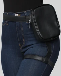 Sac Banane en Cuir pour Femme, Ceinture de Jambe, Randonnée en Plein Air, Moto