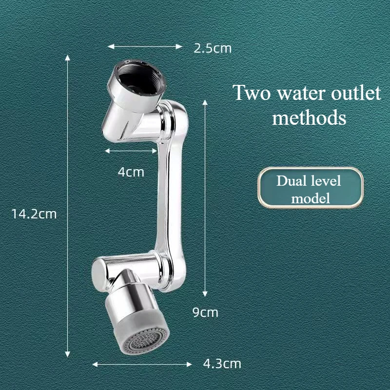 New Universal Rotation Extender Faucet Aerator Plastic Splash Filter Kitchen Tap Washbasin Faucets Bubbler Nozzle Robotic Arm image 5