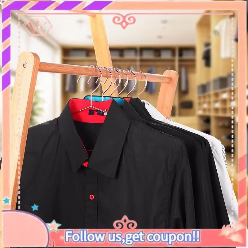 10Pcs Rose Copper Gold Metal Clothes Shirts Hanger With Groove, Heavy Duty Strong Coats Hanger, Suit Hanger Rose Gold Highly Rec