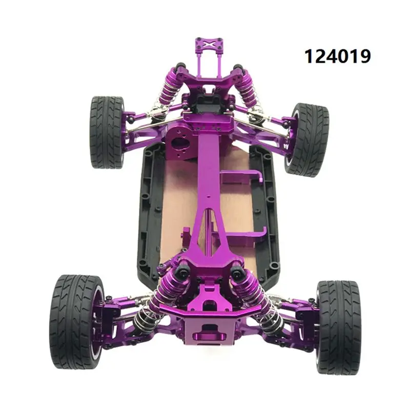 Best-12Pcs Metal Shock Absorber Damper For Wltoys 124019 124018 144001 RC Car Spare Parts Upgrade Accessories,Purple