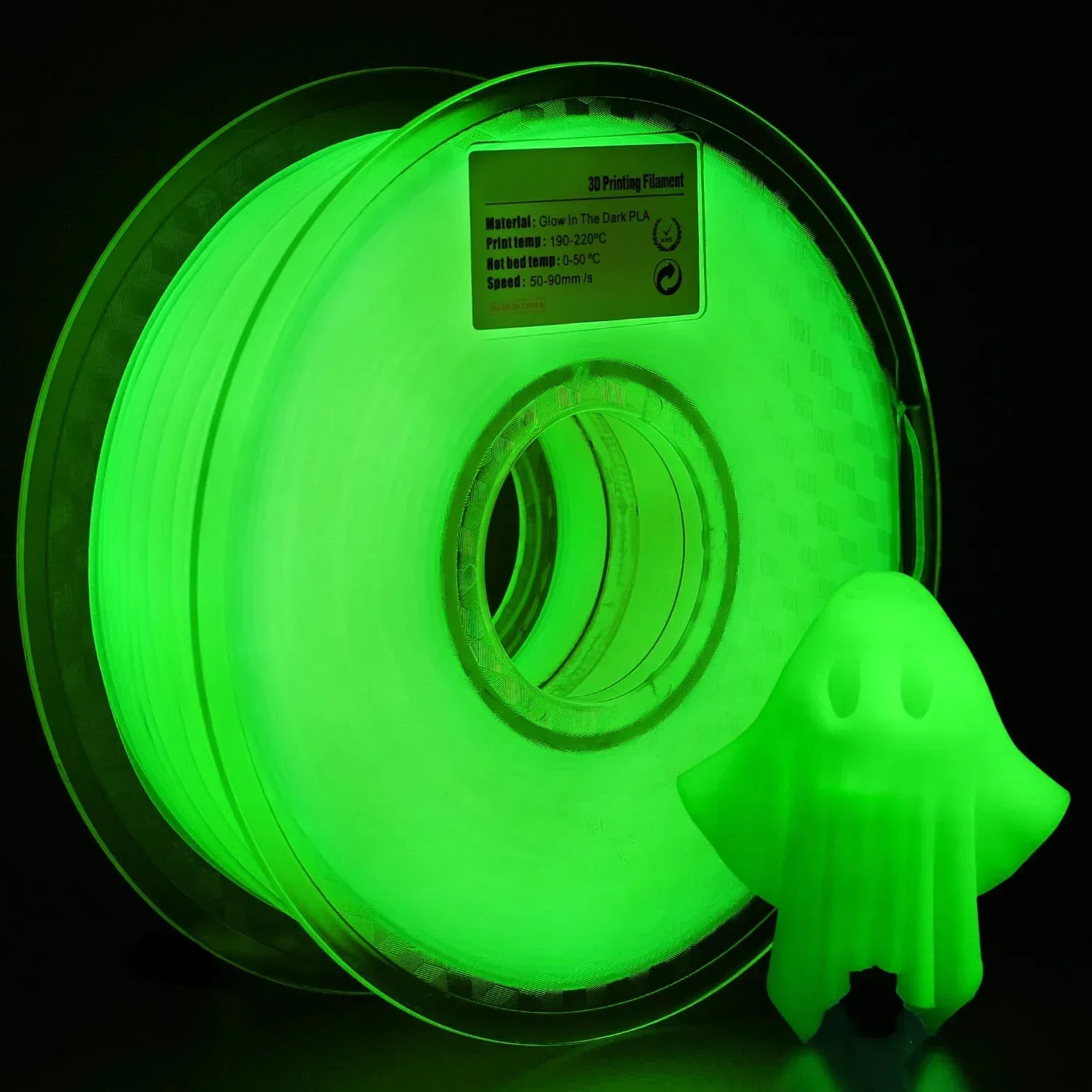 Luminous TPU Glowing In The Dark 1.75mm 3D Printer Filament Sublimation Material for 3d Printing 	glow in the dark filament