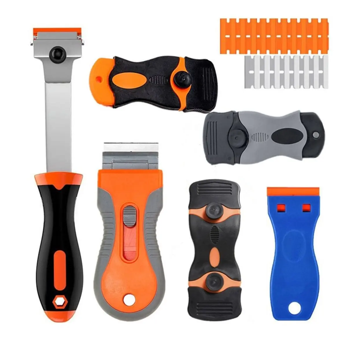 Eco-friendly  Blade , Includes Metal & Plastic Blades,Premium Tool for Glass, Window, Cooktop Cleaning