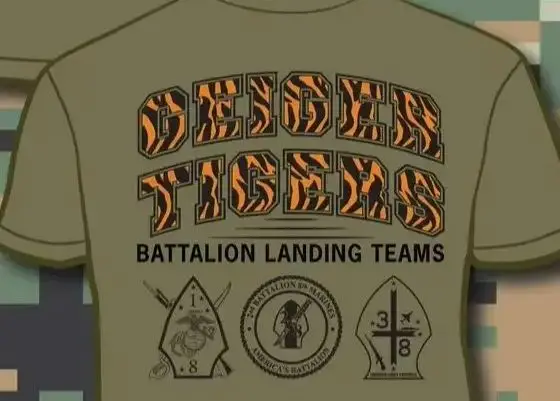 

Camp Geiger, NC. US 8th Marine Regiment Geiger Tigers T Shirt. Short Sleeve 100% Cotton Casual T-shirts Loose Top Size S-3XL