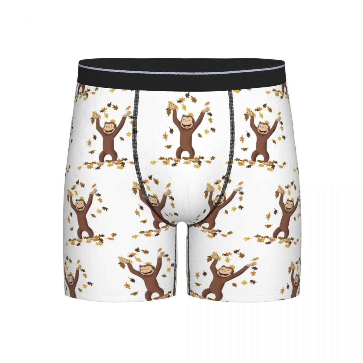 

Длинные трусы-боксеры, шорты Curious George, мужские вентилируемые трусы для Homme, мужской подарок бойфренду