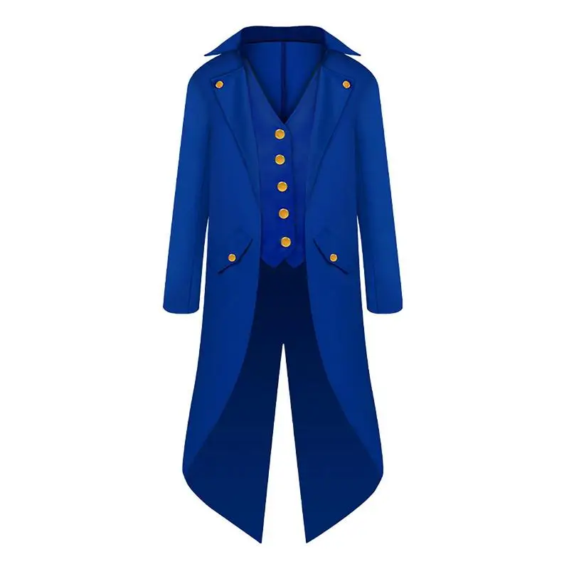 Kid Boy Medieval Victorian Costume Tuxedo Gentlema Tailcoat Gothic Steampunk Trench Coat Frock Outfit Overcoat Uniform For Boy