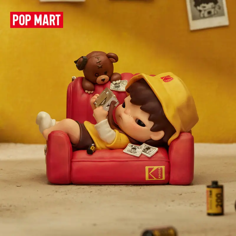 POP MAR Hirono Kodak Click Figure Series Blind Box Mystery Box Toys Kawaii Ornaments Figurines Home Decor Desktop Model Dolls