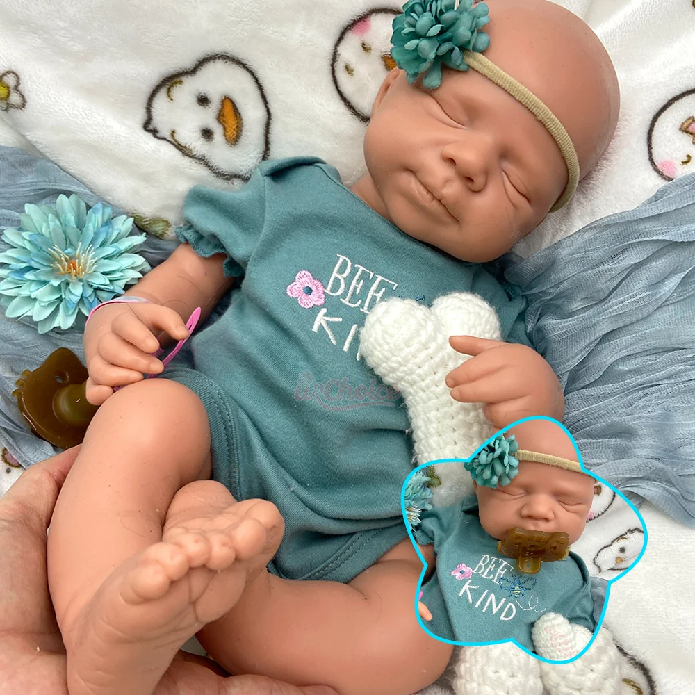 20インチシリコン製リボーンドール パスカル 新生児 眠そうな目を閉じたリボーンベイビー 未塗装 新生児 女の子/男の子 クリスマスギフトボックスセット