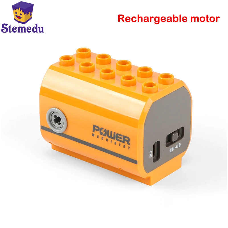 

Rechargeable Motor Compatible With Legoeds 9656 Mechanical Gear Building Blocks Electric Motor Toys Teaching Aids