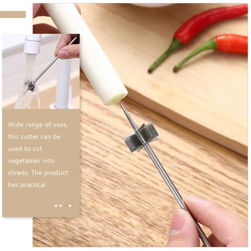 Stainless Steel Plum Blossom Cutter Multi Function Vegetable Chopper for Onions Scallions Shallots Chili Slicer Time Saving