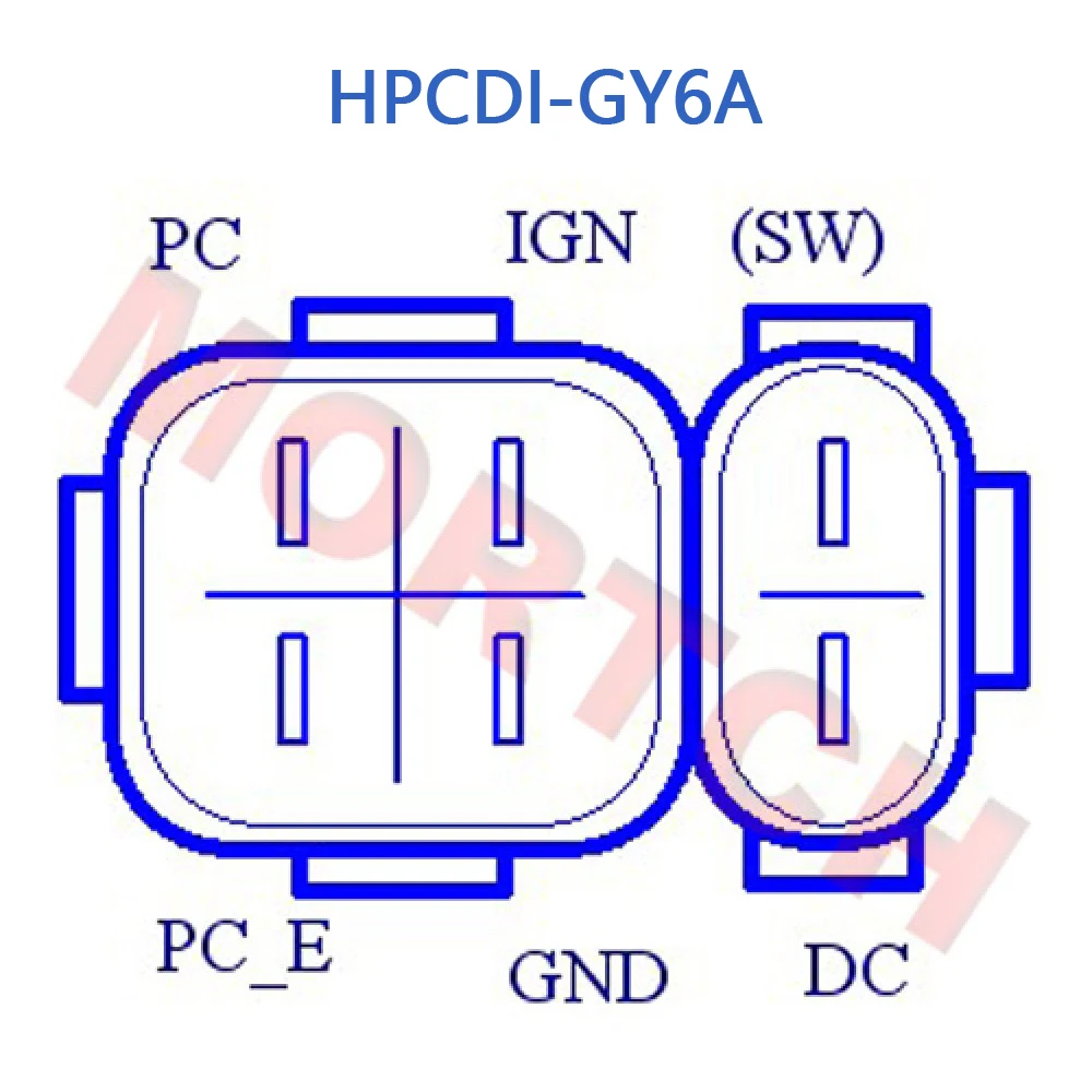 HPCDI-GY6A GY6 50cc - 300cc Racing DC CDI Adjustable For GY6 125cc 150cc Chinese Scooter Moped 152QMI 157QMJ Engine